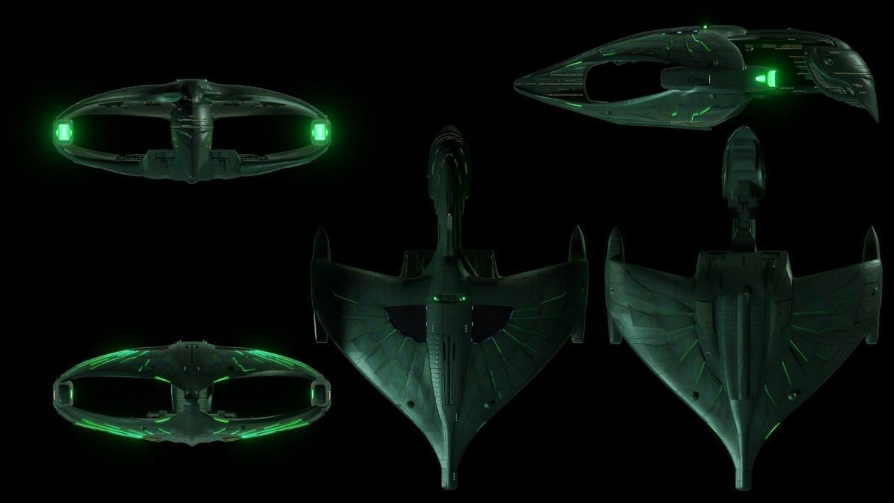 Romulan Warbird -  Enhanced D-Deridex Class based on Star Trek Low-poly 3D model_4