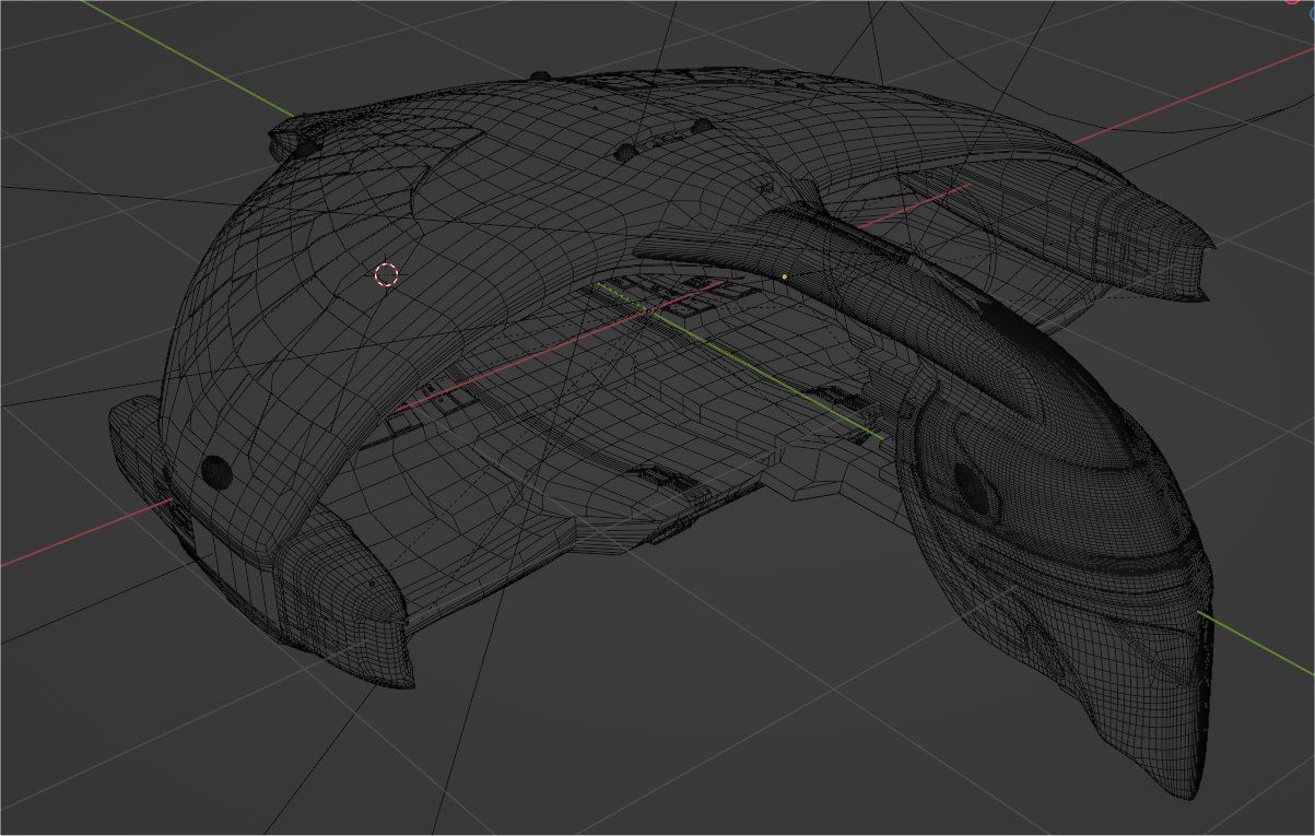 Romulan Warbird -  Enhanced D-Deridex Class based on Star Trek Low-poly 3D model_5