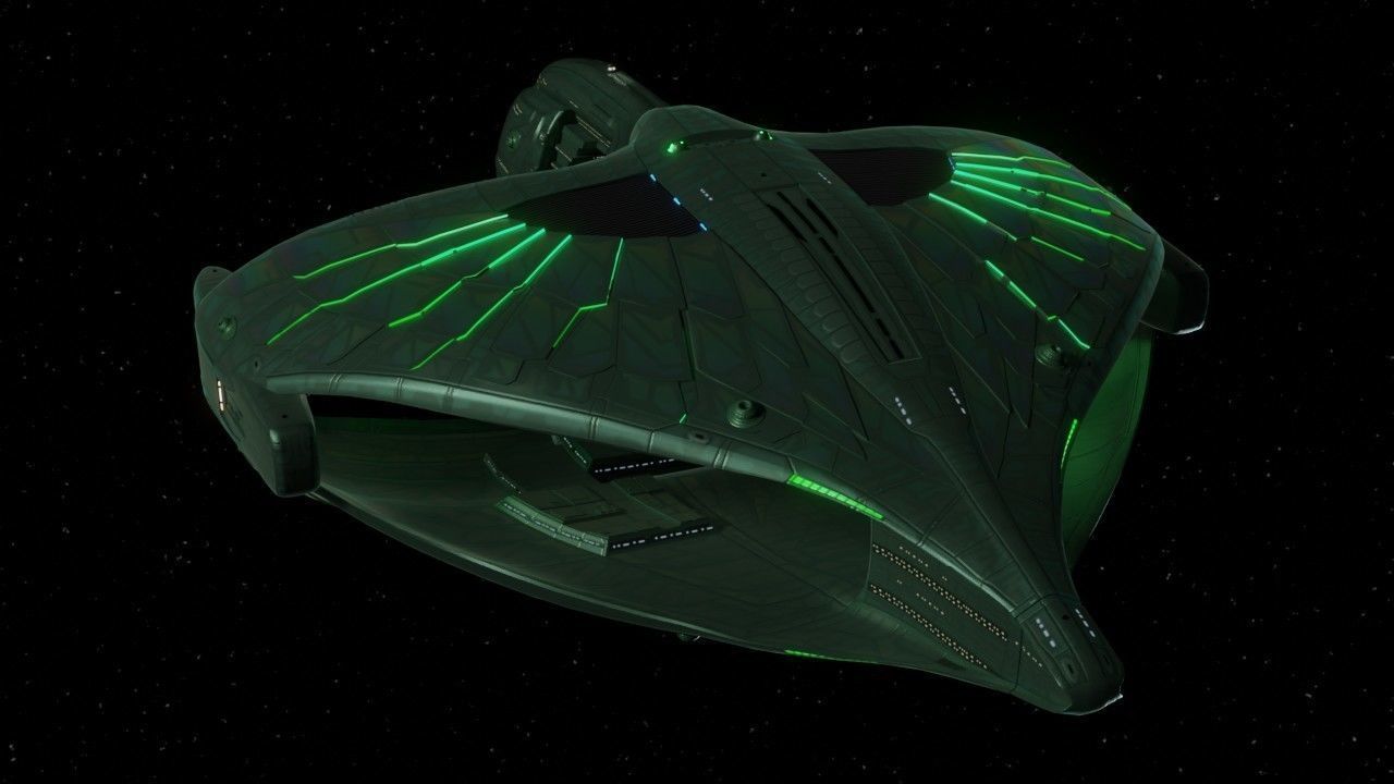 Romulan Warbird -  Enhanced D-Deridex Class based on Star Trek Low-poly 3D model_3