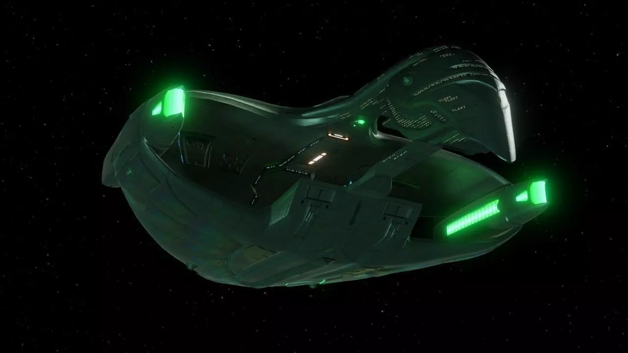 Romulan Warbird -  Enhanced D-Deridex Class based on Star Trek Low-poly 3D model_0
