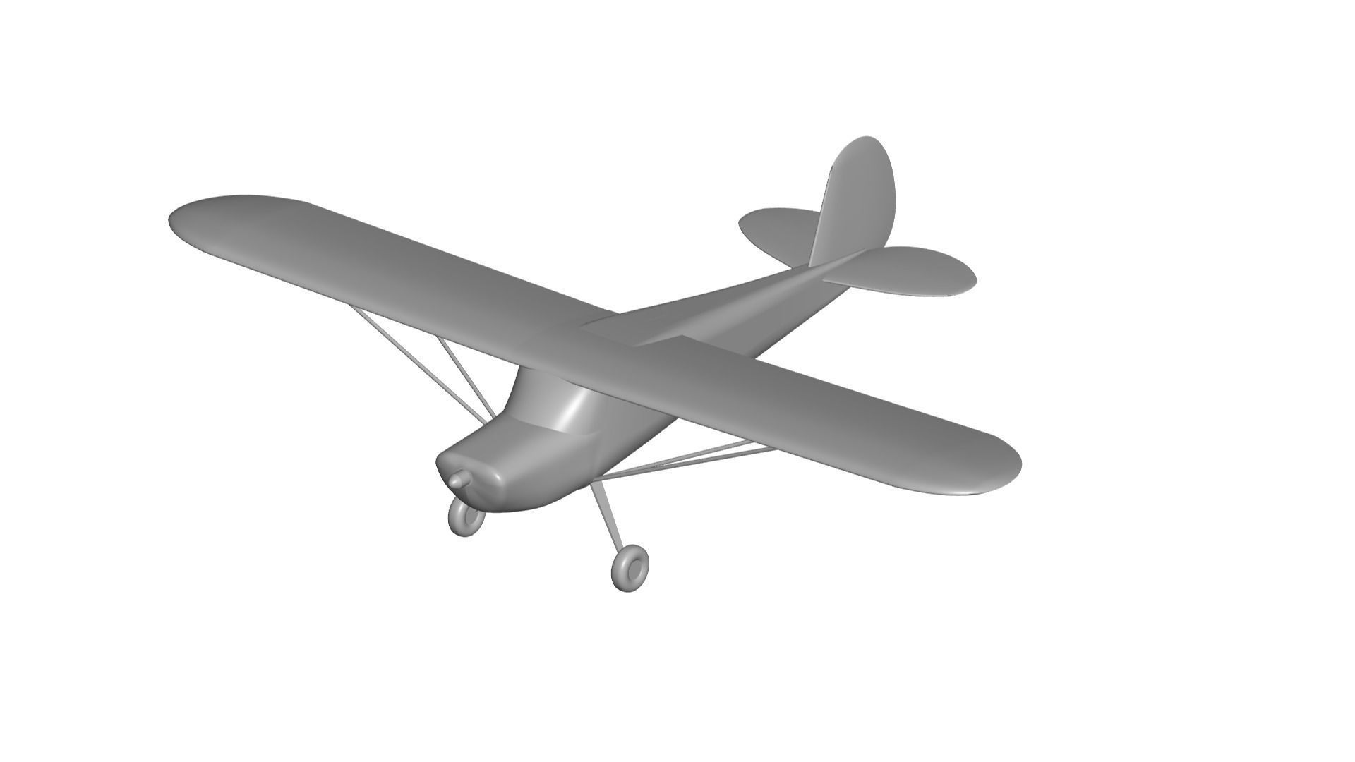 Cessna 140 3D model_1