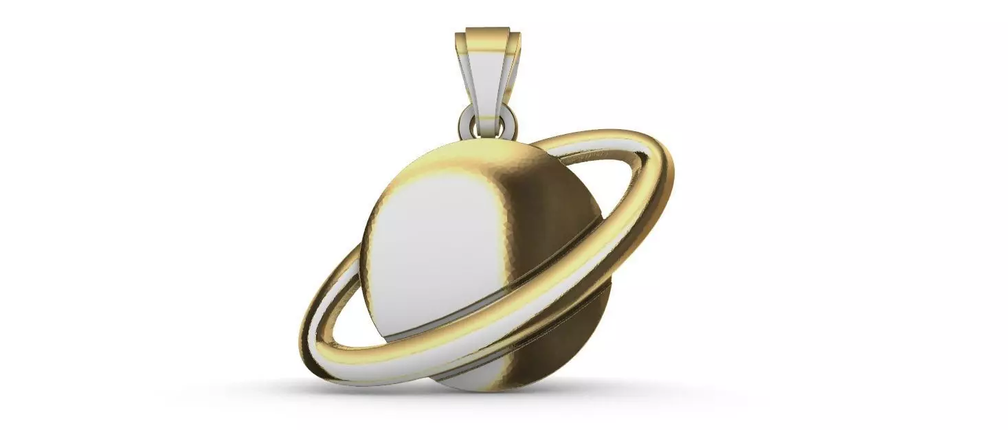 Saturn Pendant 3D print model_0