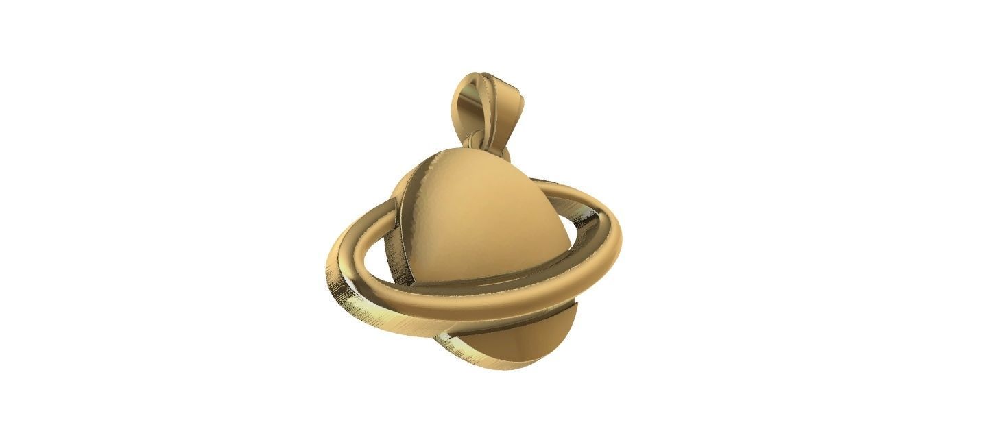 Saturn Pendant 3D print model_17