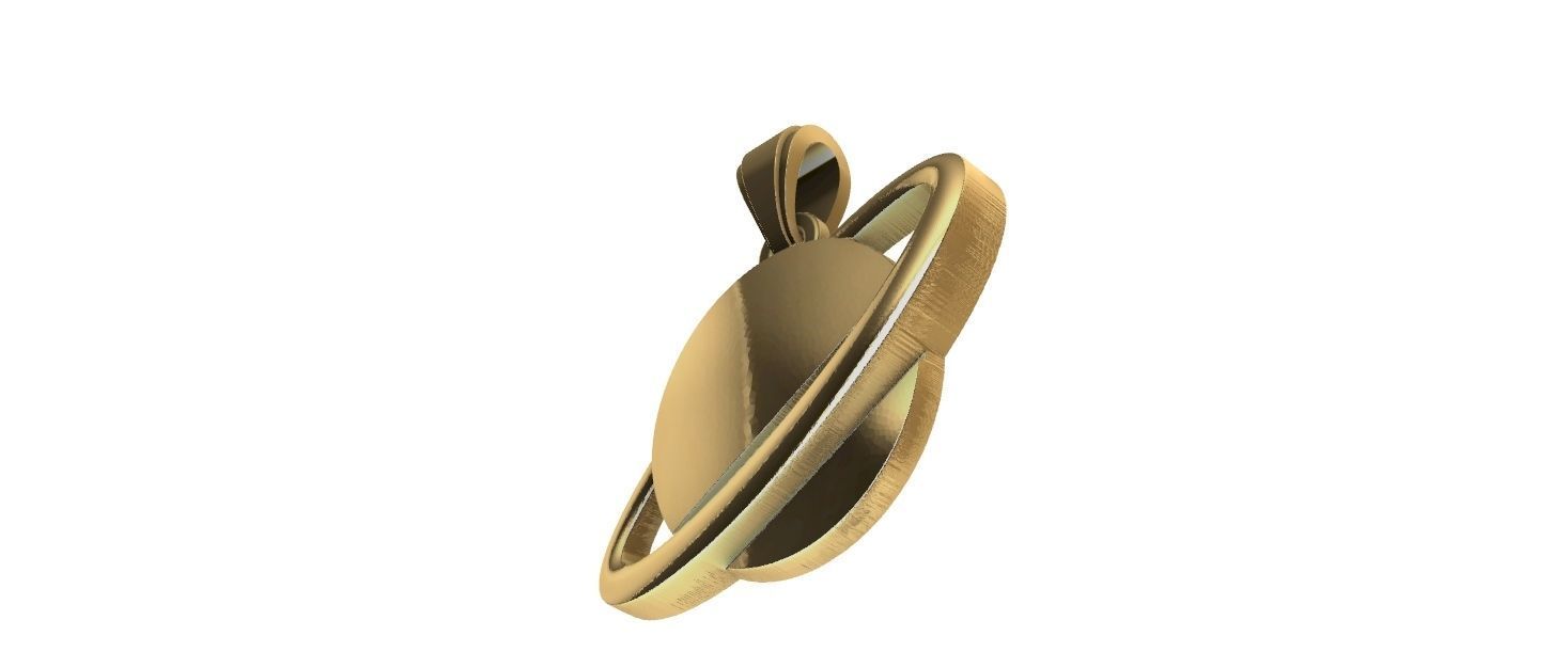 Saturn Pendant 3D print model_16