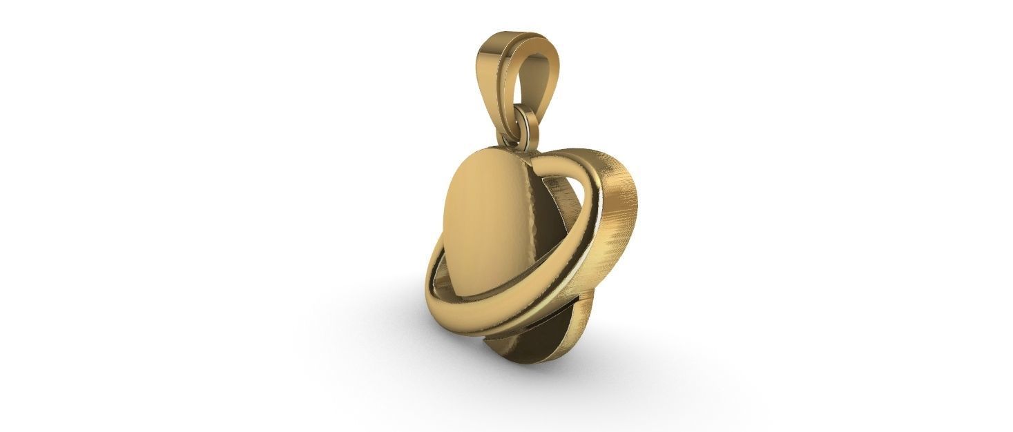 Saturn Pendant 3D print model_9
