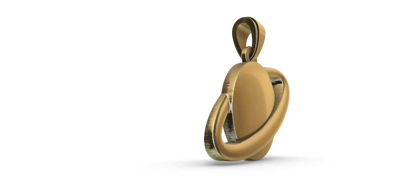 Saturn Pendant 3D print model_2