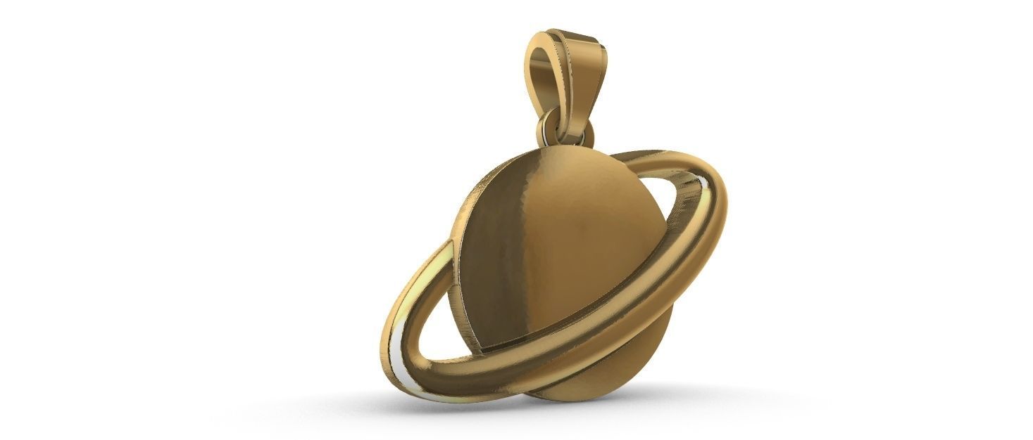 Saturn Pendant 3D print model_1