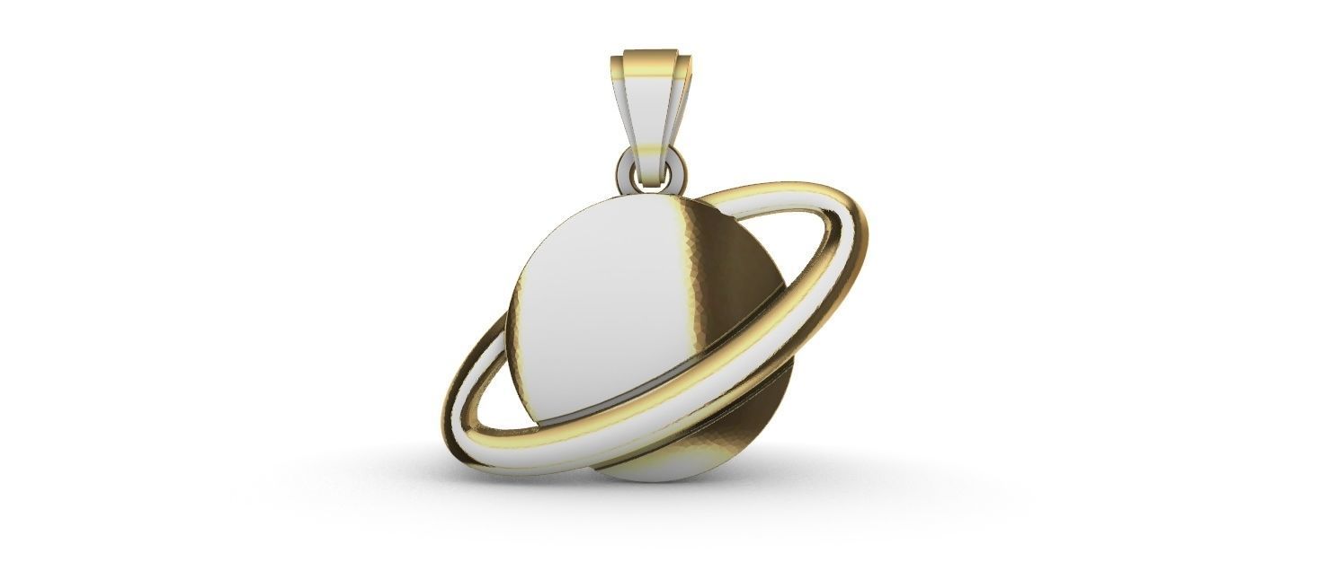 Saturn Pendant 3D print model_11