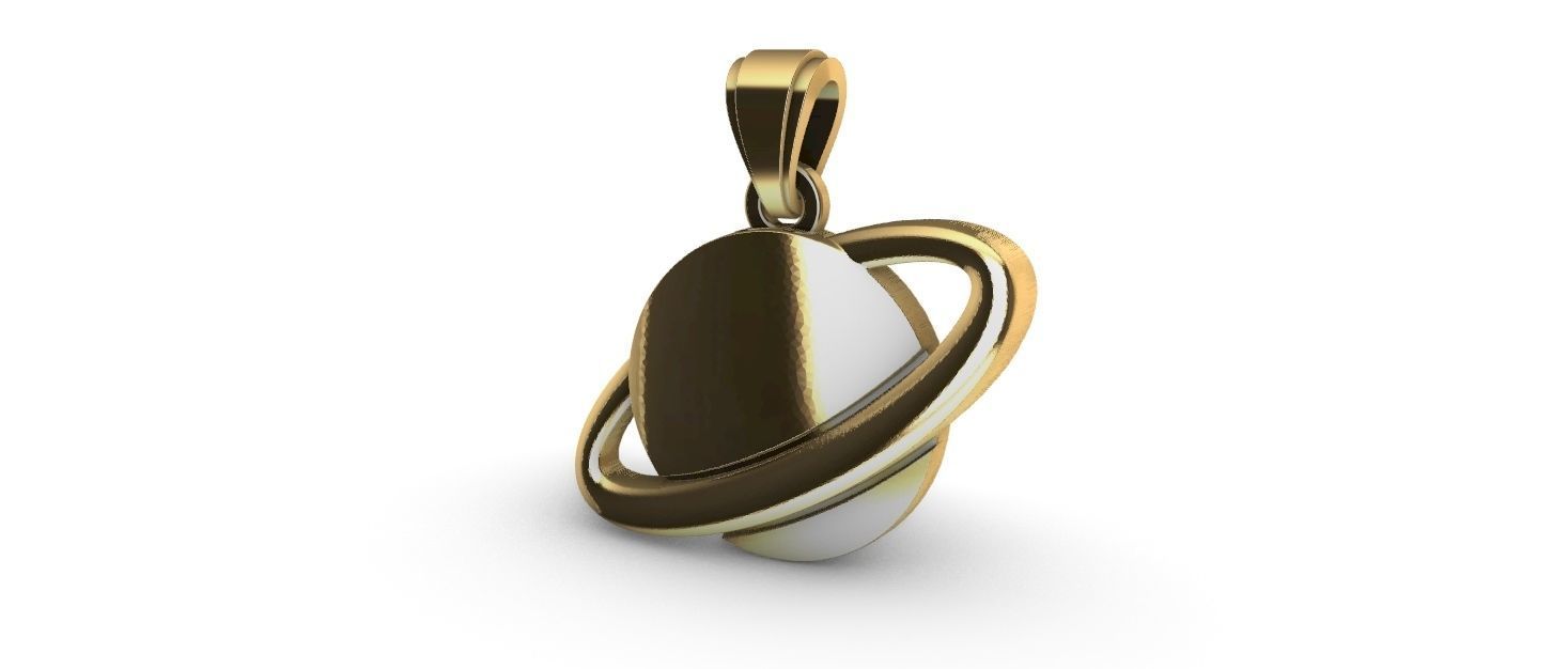 Saturn Pendant 3D print model_10