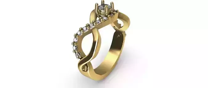 Braided Solitaire Ring