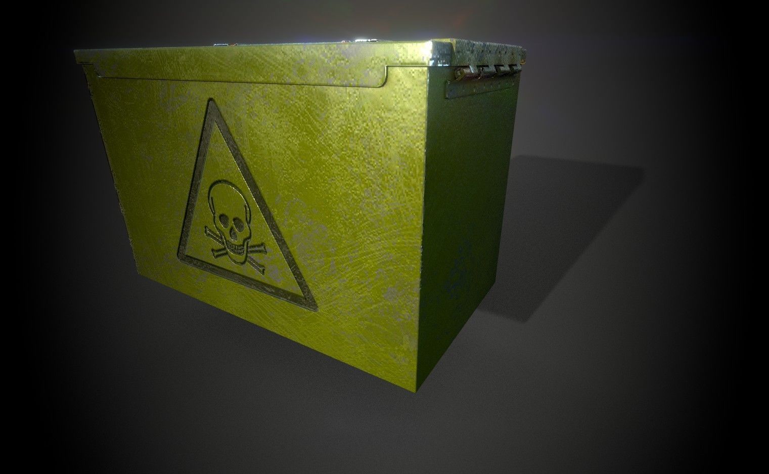 M2A2 Ammo Cans metallic Crate Low-poly 3D model_7