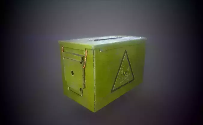 M2A2 Ammo Cans metallic Crate