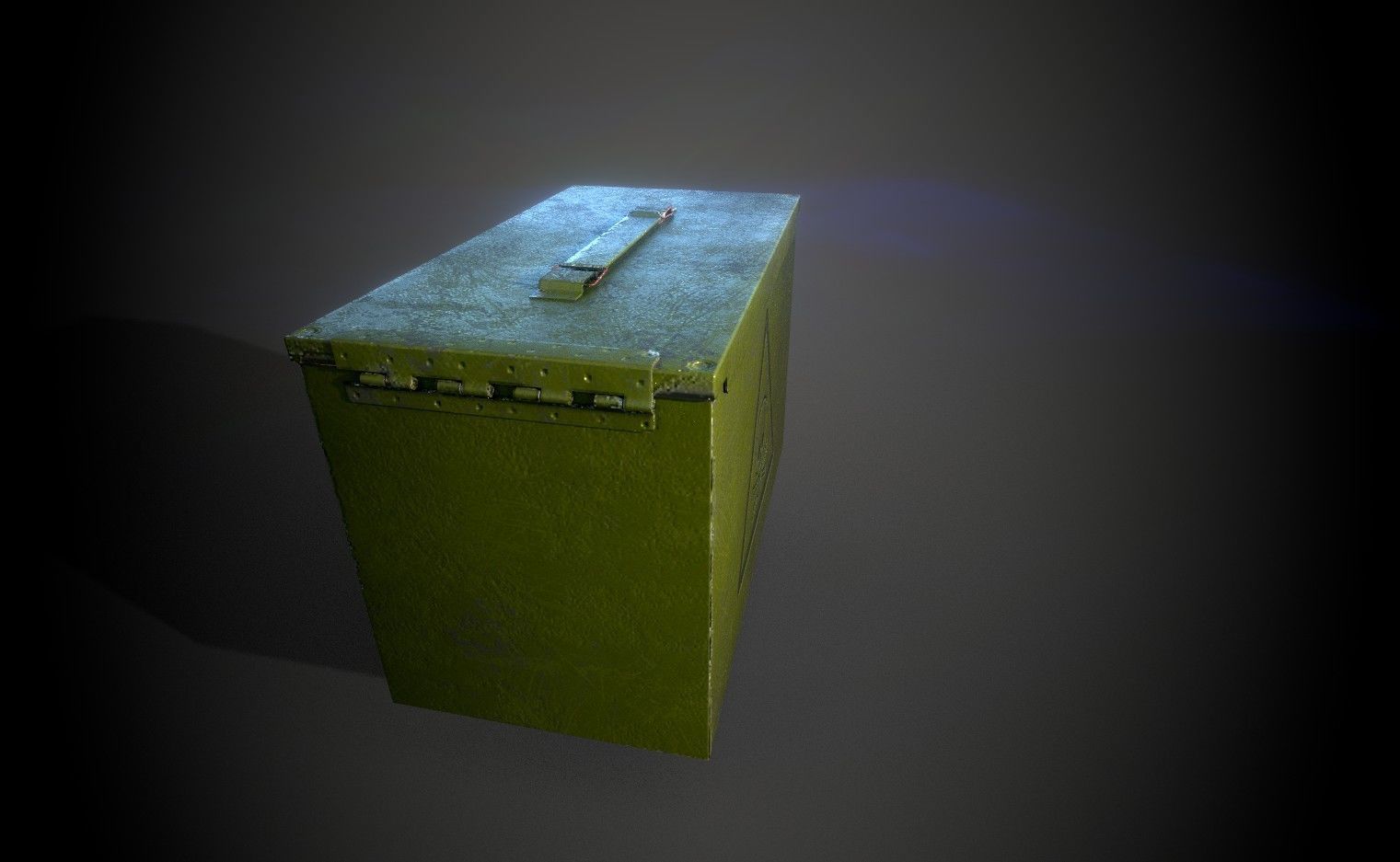 M2A2 Ammo Cans metallic Crate Low-poly 3D model_6