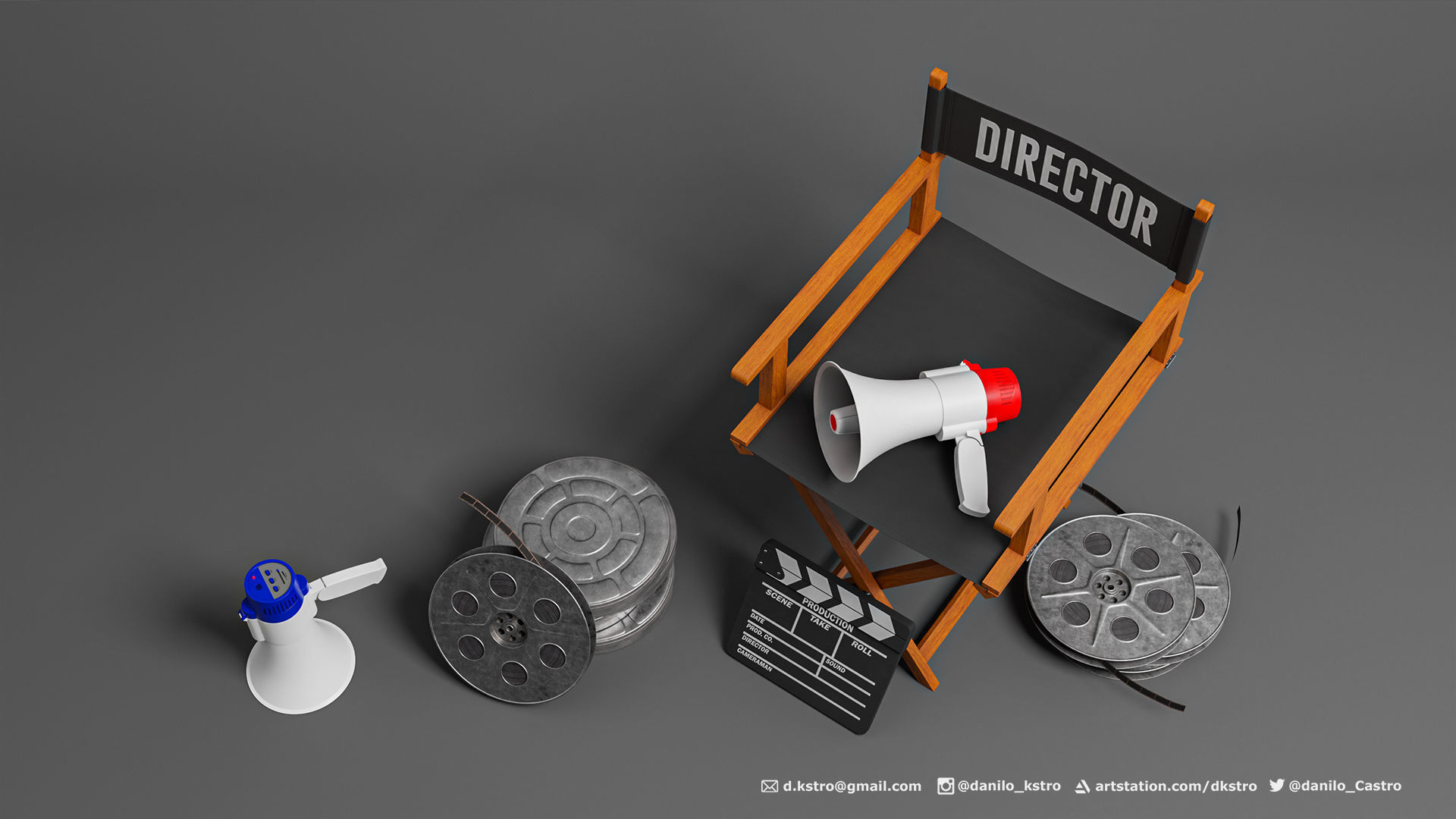 Movie Package 3D model_2