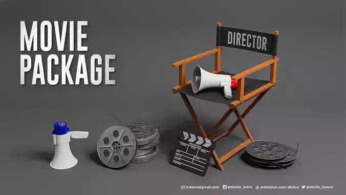 Movie Package 3D model