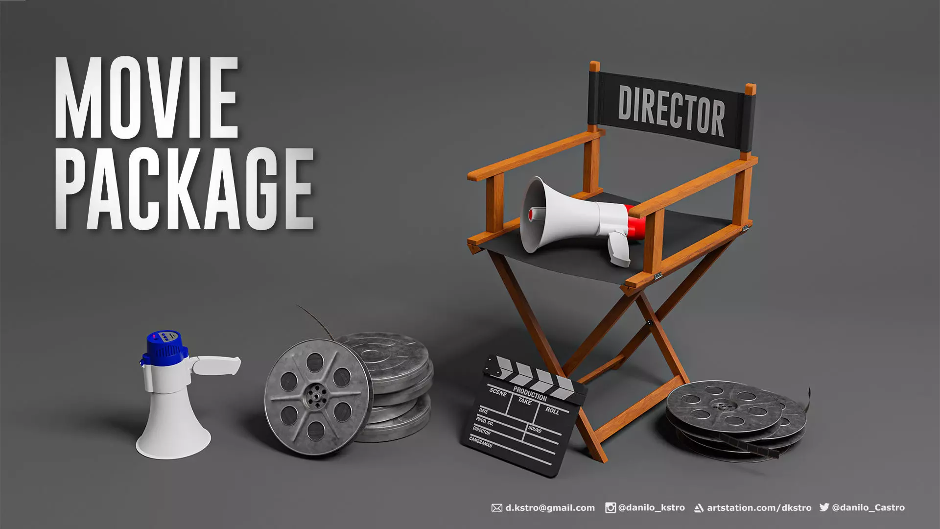 Movie Package 3D model_0