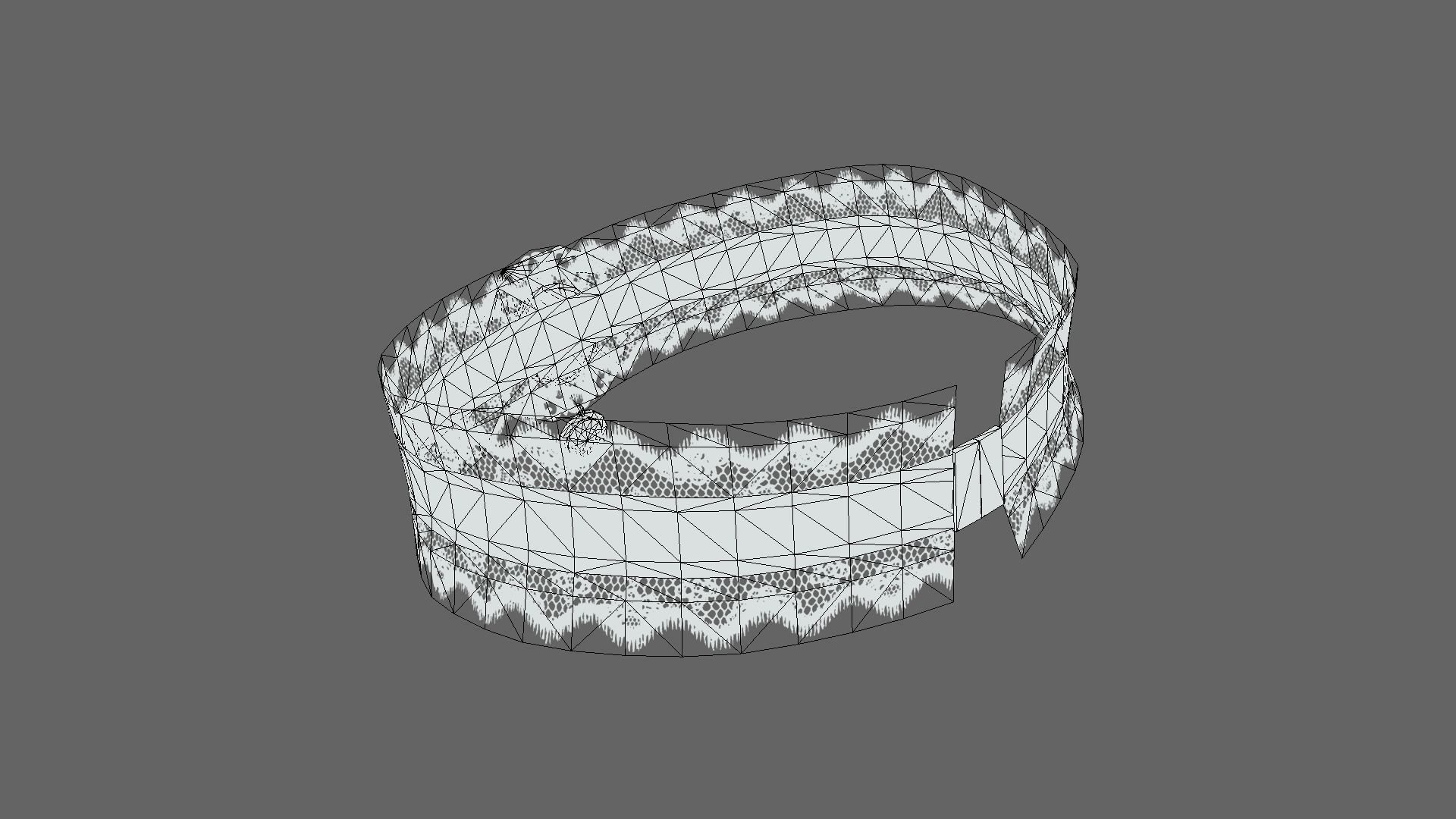 Victorian Lace Choker Low-poly 3D model_4