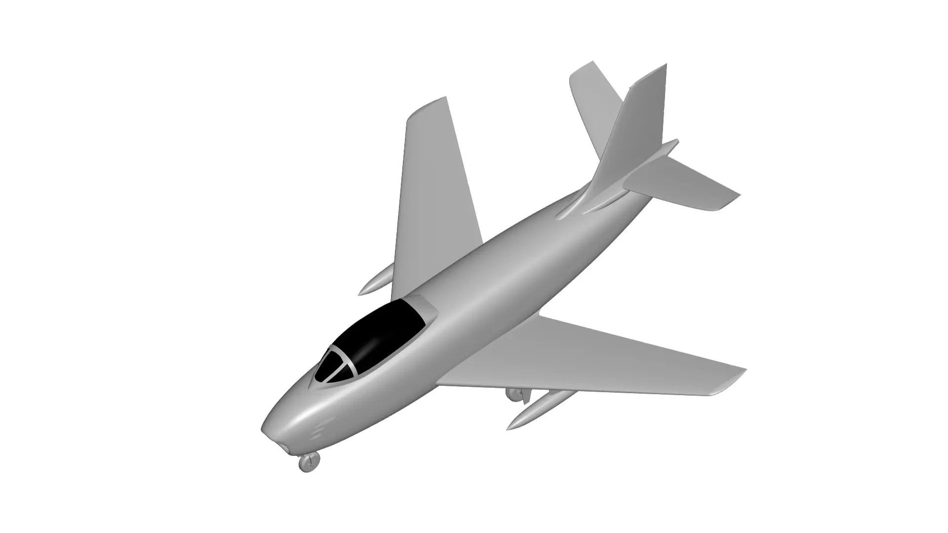 North American F-86 Sabre 3D model