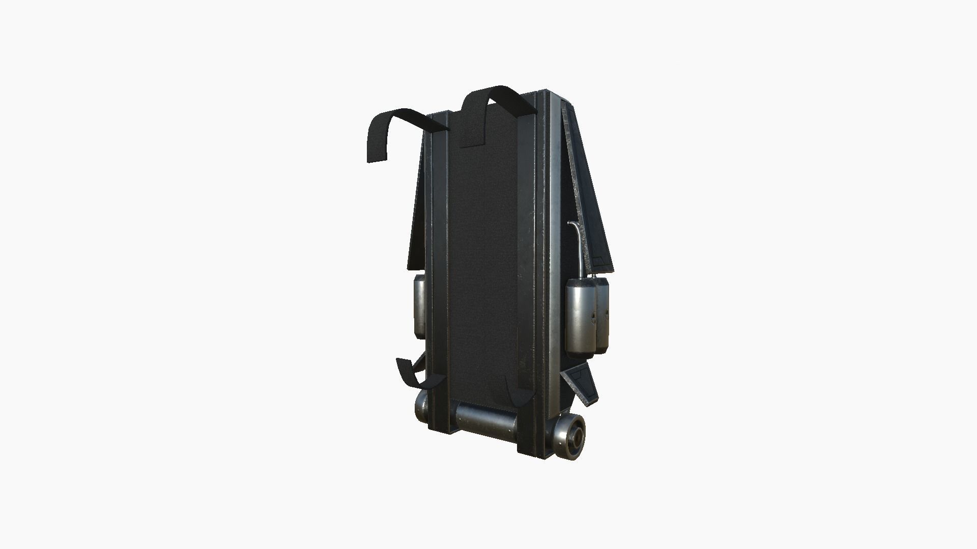 SciFi Backpack F01 Dark Metal - Fashion Character Design Low-poly 3D model_3