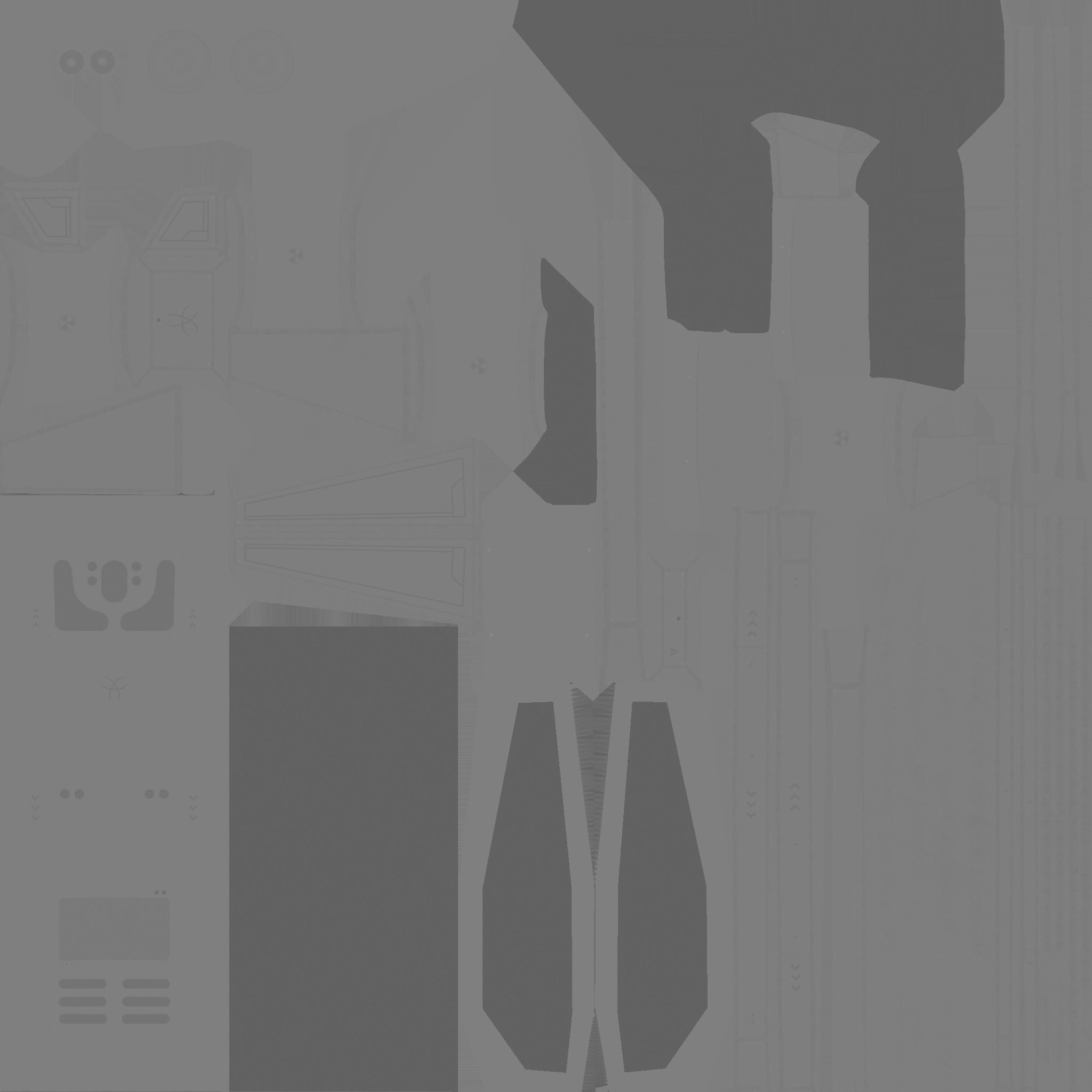 SciFi Backpack F01 Dark Metal - Fashion Character Design Low-poly 3D model_21