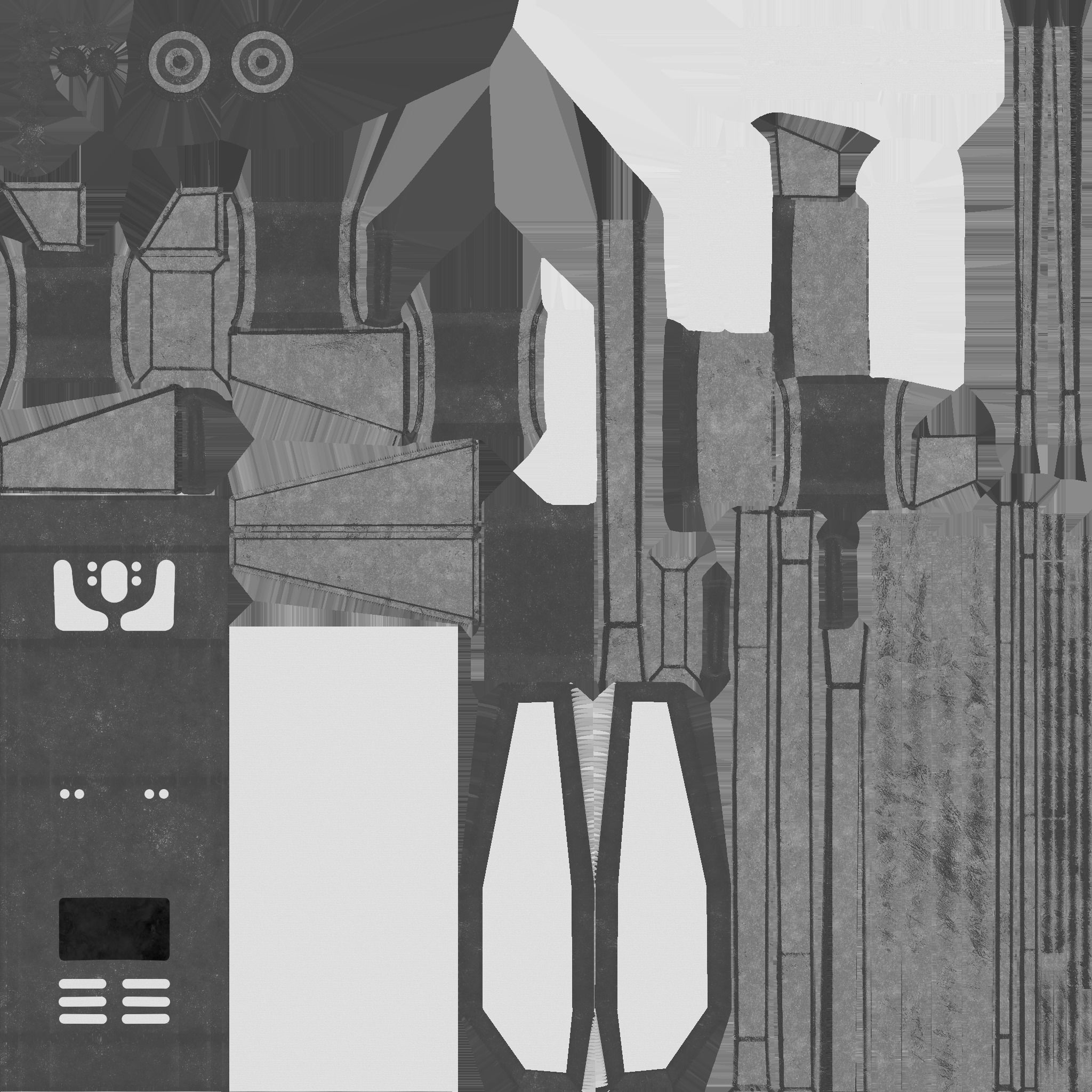 SciFi Backpack F01 Dark Metal - Fashion Character Design Low-poly 3D model_24