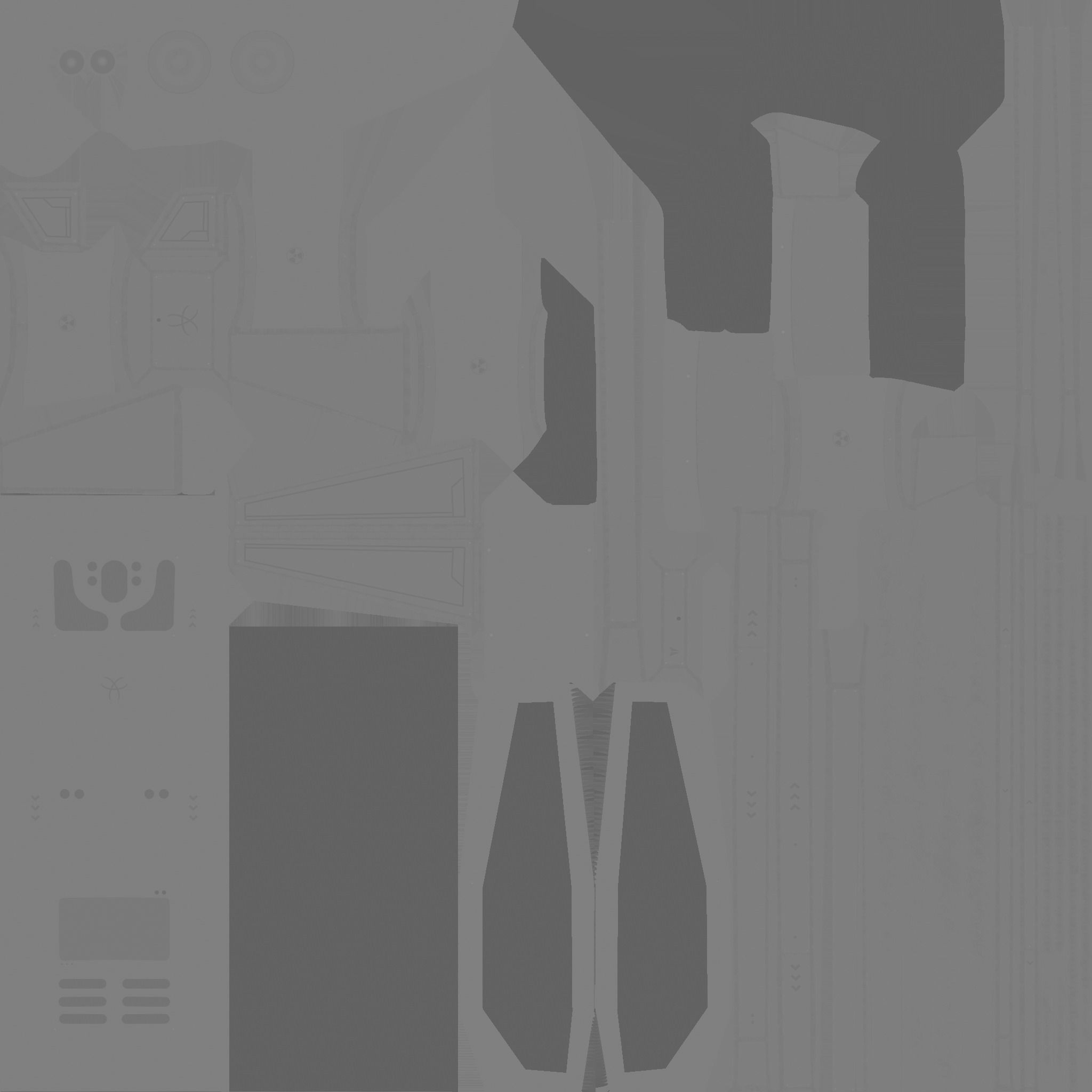 SciFi Backpack F02 Yellow - Fashion Character Design Low-poly 3D model_21