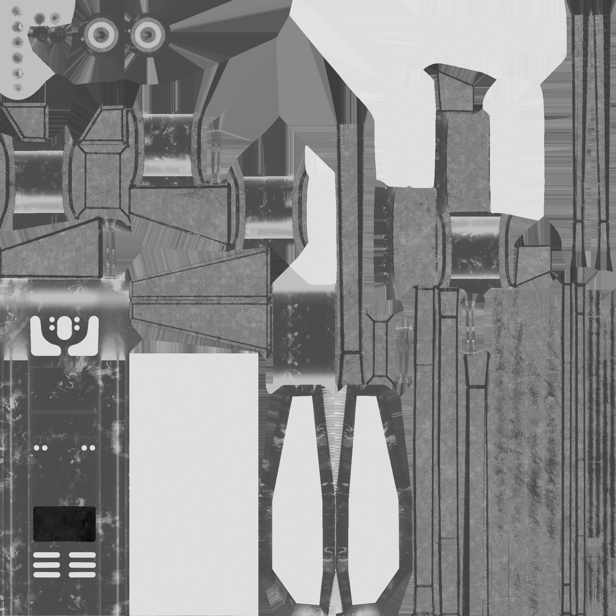 SciFi Backpack F02 Yellow - Fashion Character Design Low-poly 3D model_24