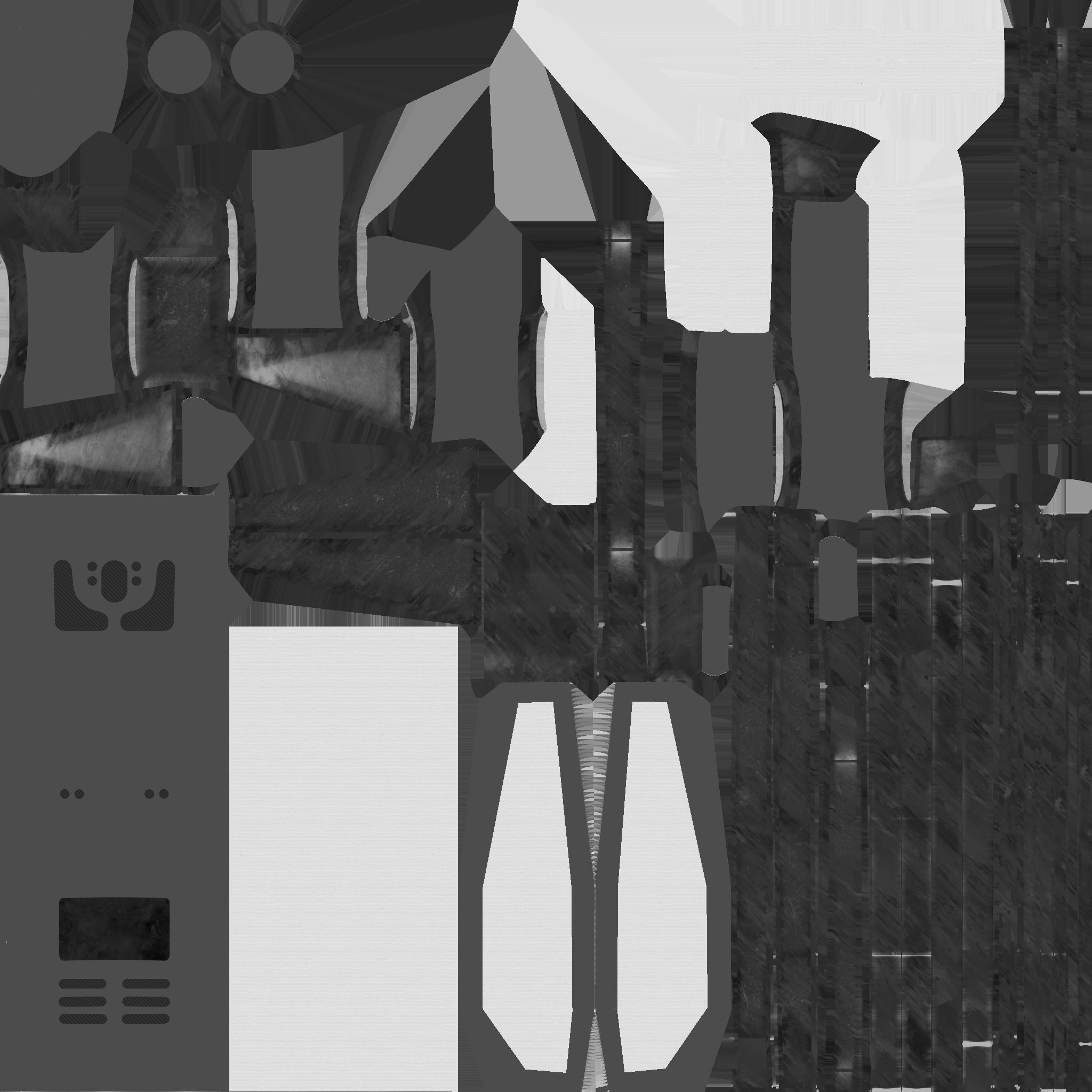 SciFi Backpack F04 White Gold - Fashion Character Design Low-poly 3D model_24