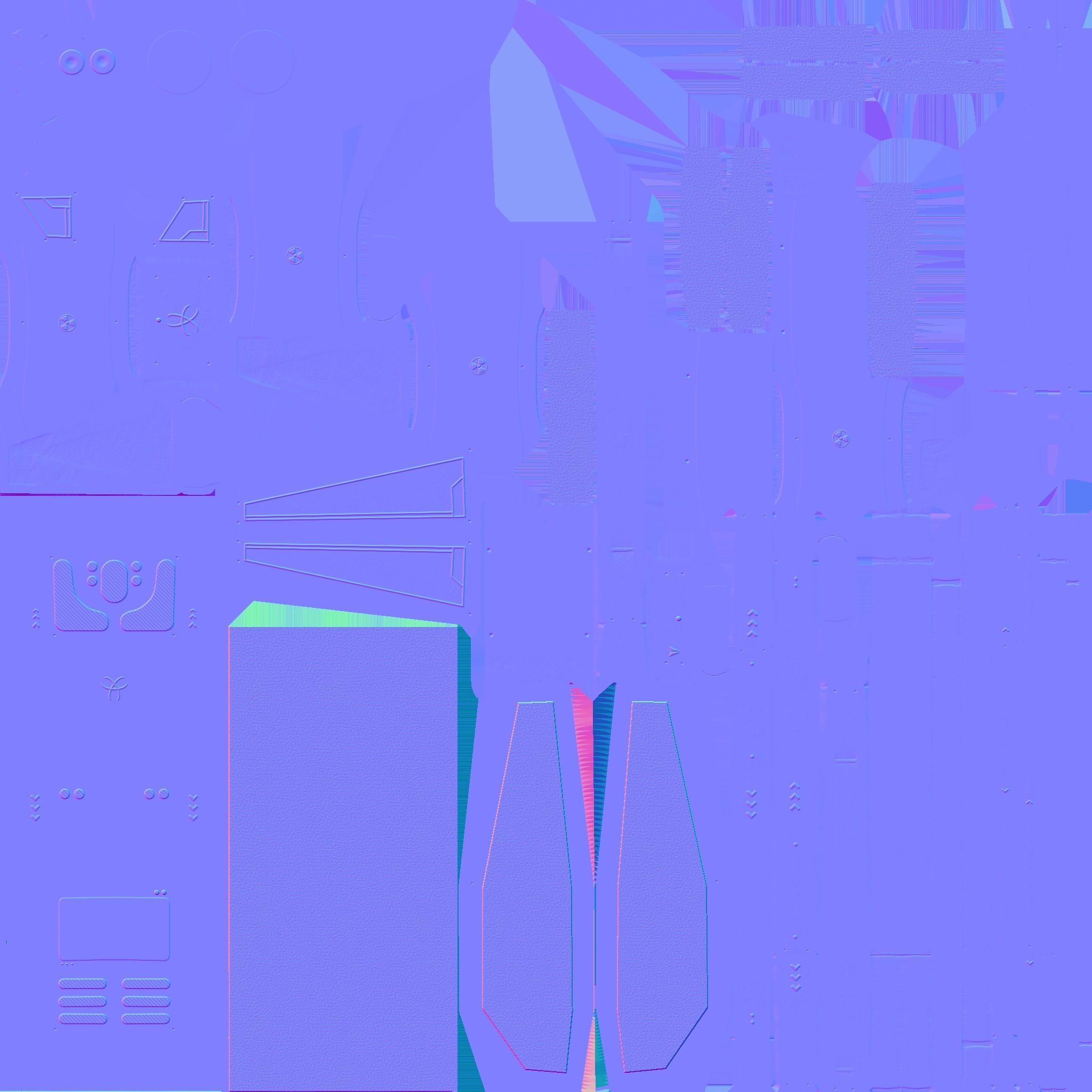 SciFi Backpack F04 White Gold - Fashion Character Design Low-poly 3D model_23