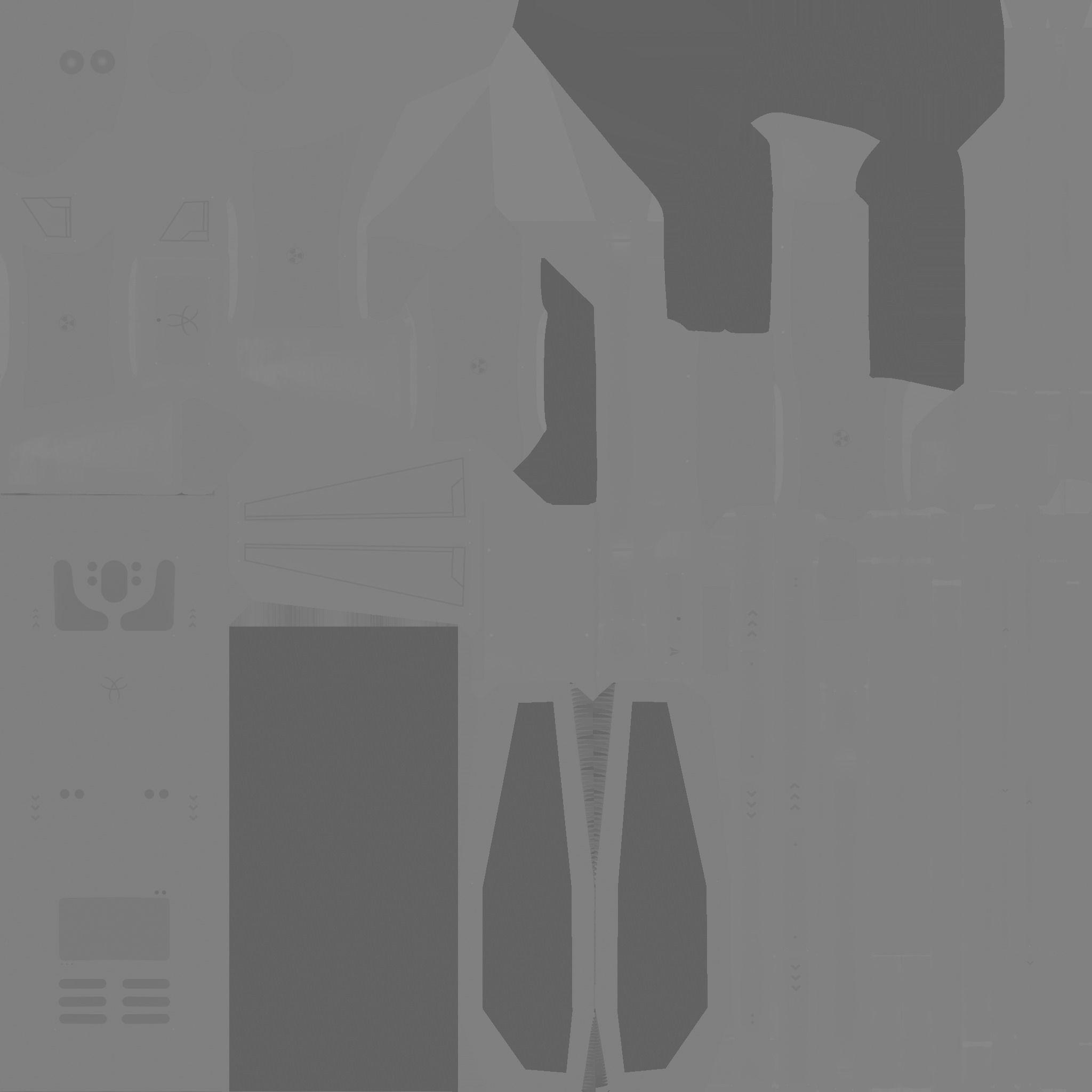 SciFi Backpack F04 White Gold - Fashion Character Design Low-poly 3D model_21