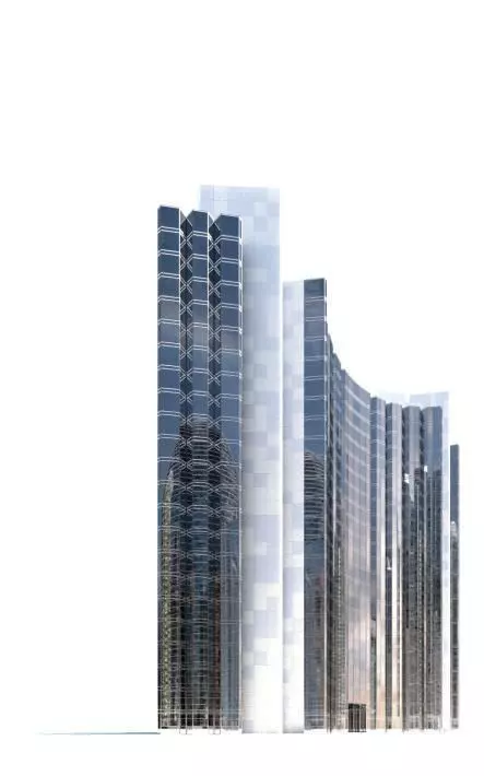 Retro Building Tall As A Skyscraper 3D model_0