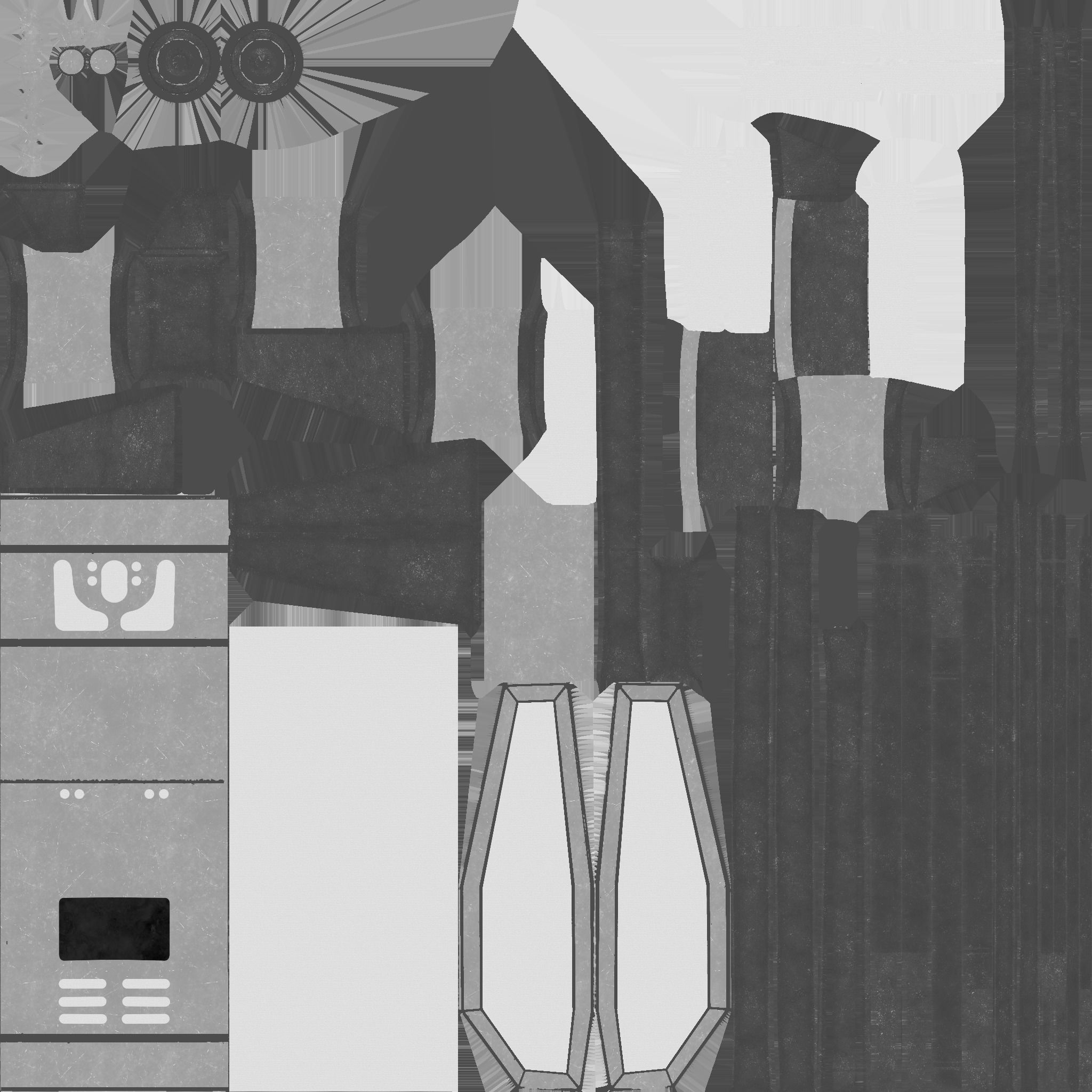 SciFi Backpack F05 Steel Bright - Fashion Character Design Low-poly 3D model_24