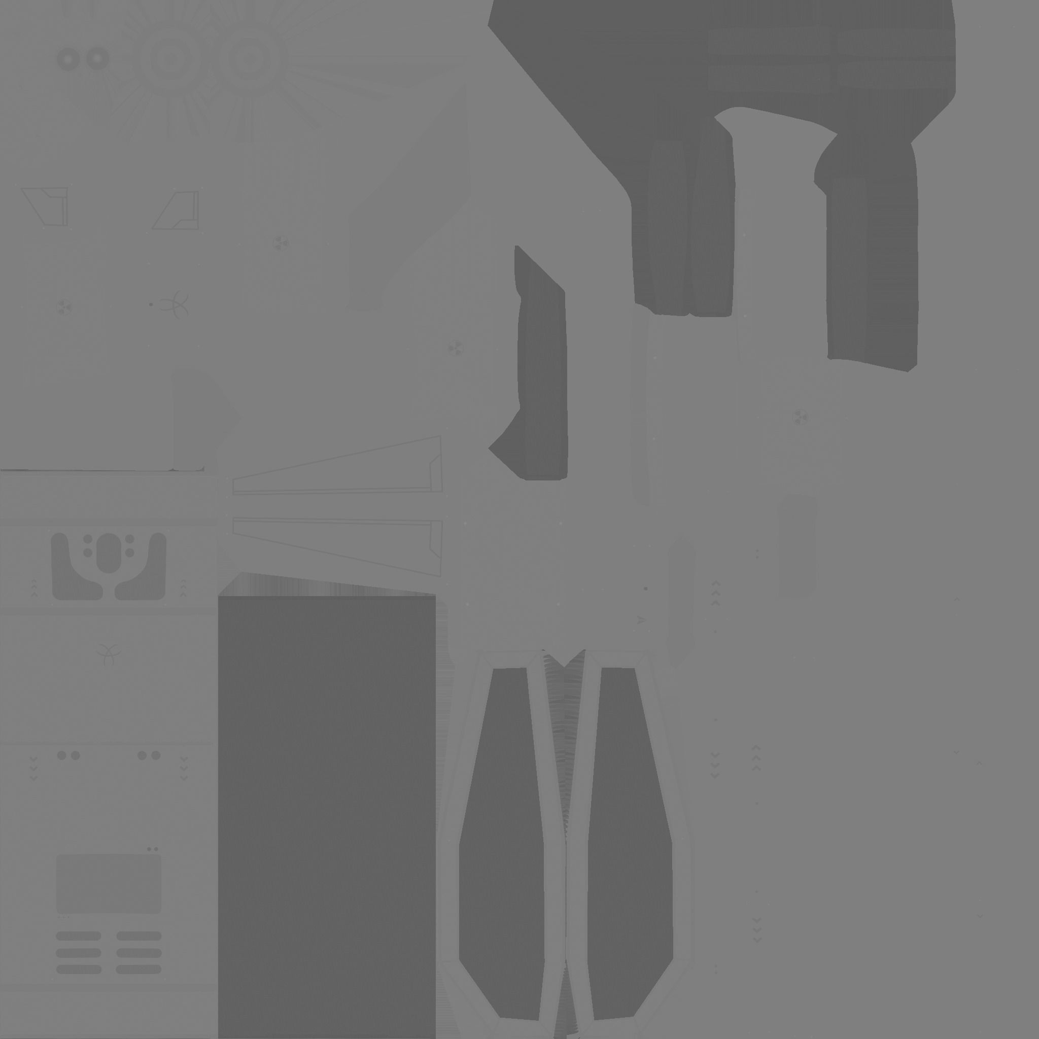 SciFi Backpack F05 Steel Bright - Fashion Character Design Low-poly 3D model_21