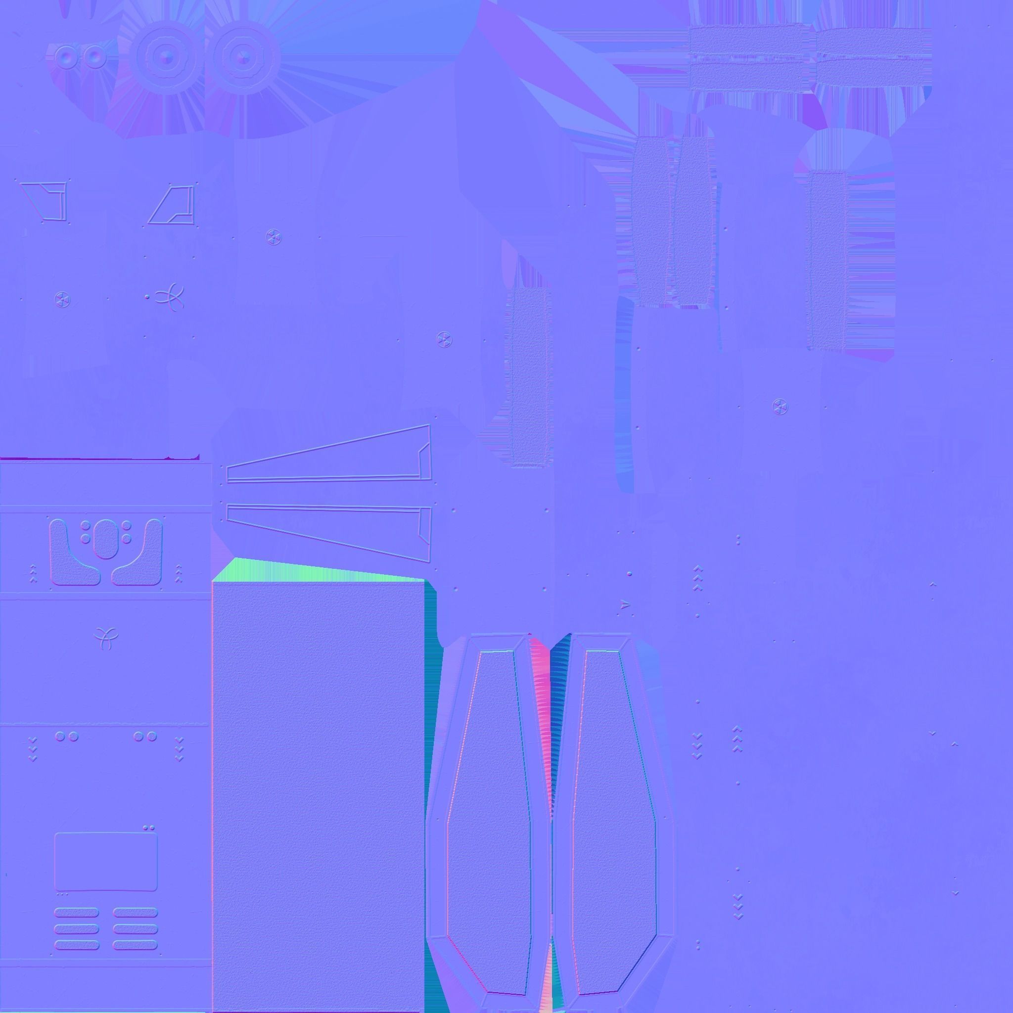 SciFi Backpack F05 Steel Bright - Fashion Character Design Low-poly 3D model_23