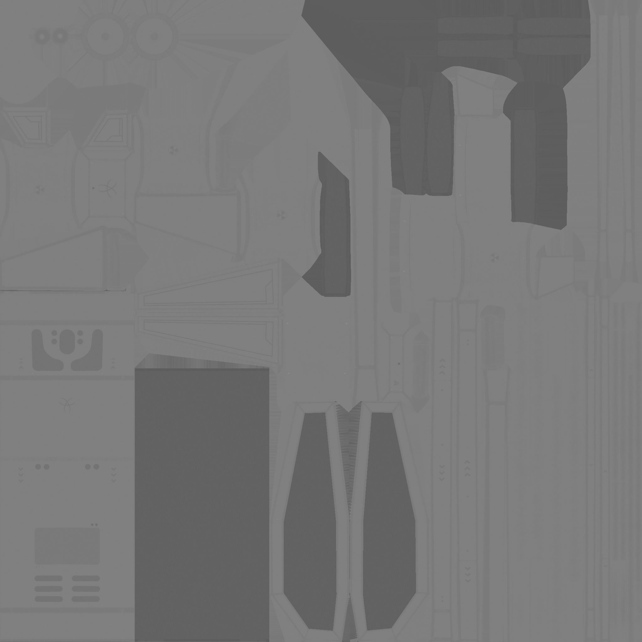 SciFi Backpack F06 Blue - Fashion Character Design Low-poly 3D model_21