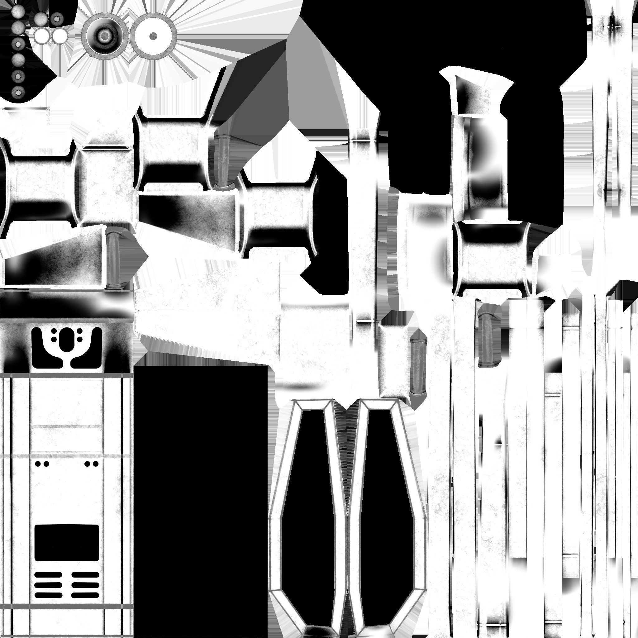 SciFi Backpack F06 Blue - Fashion Character Design Low-poly 3D model_22