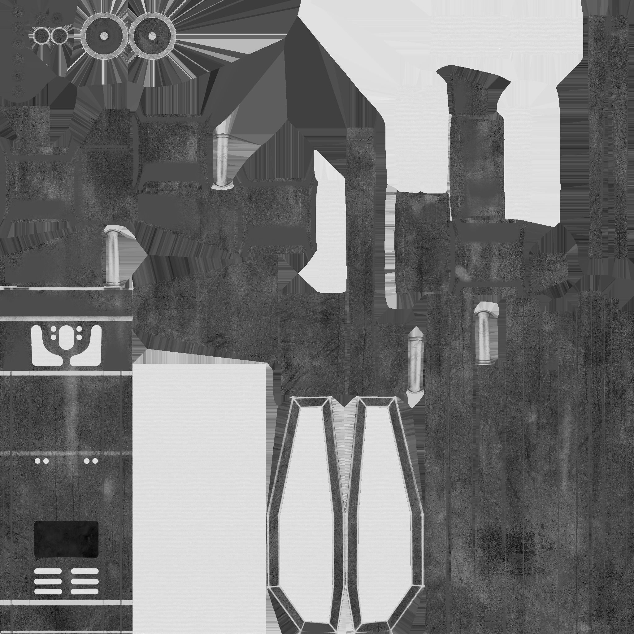 SciFi Backpack F06 Blue - Fashion Character Design Low-poly 3D model_24