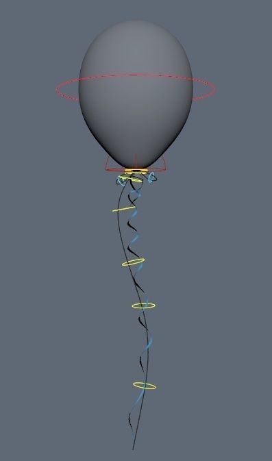 Metallic balloons Low-poly 3D model_17