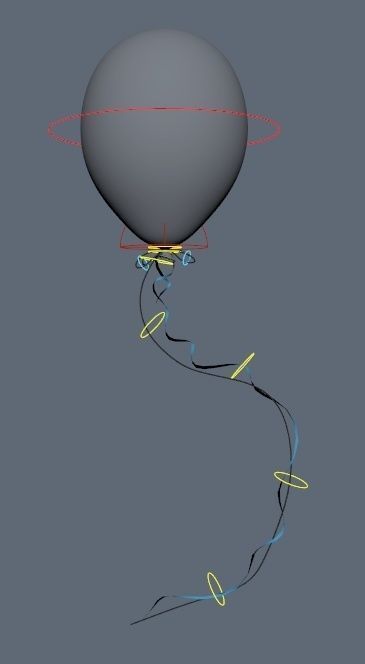 Metallic balloons Low-poly 3D model_18