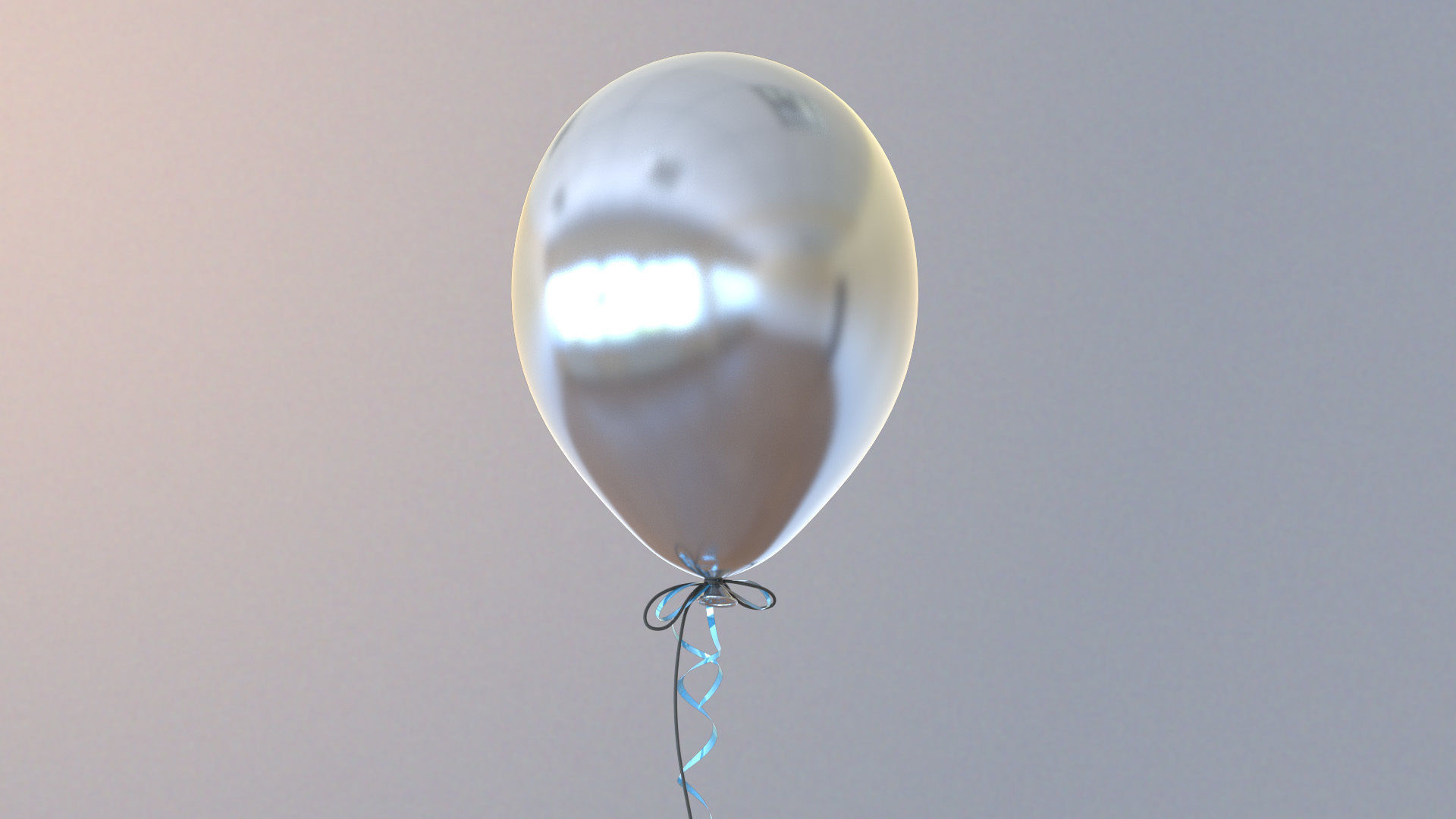 Metallic balloons Low-poly 3D model_6