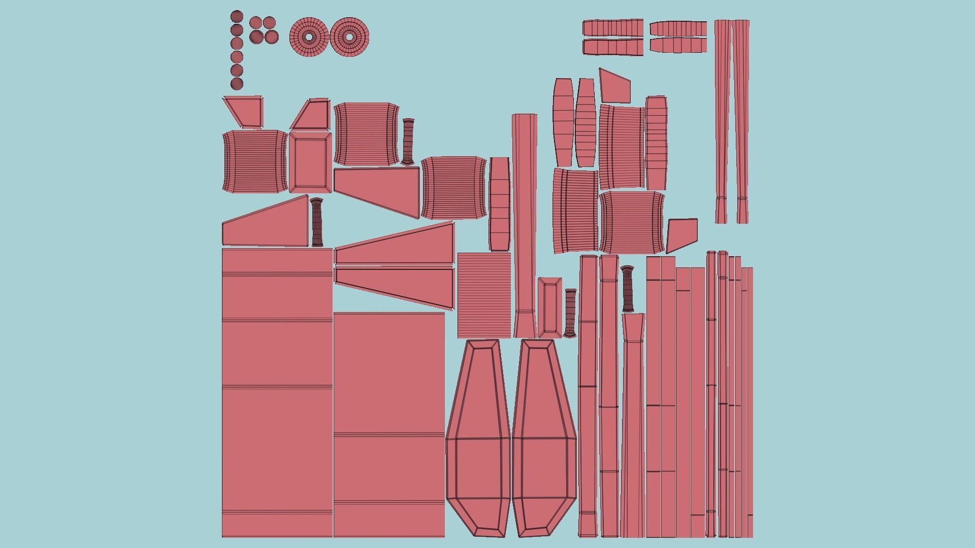 SciFi Backpack F07 White Dirt - Fashion Character Design Low-poly 3D model_12