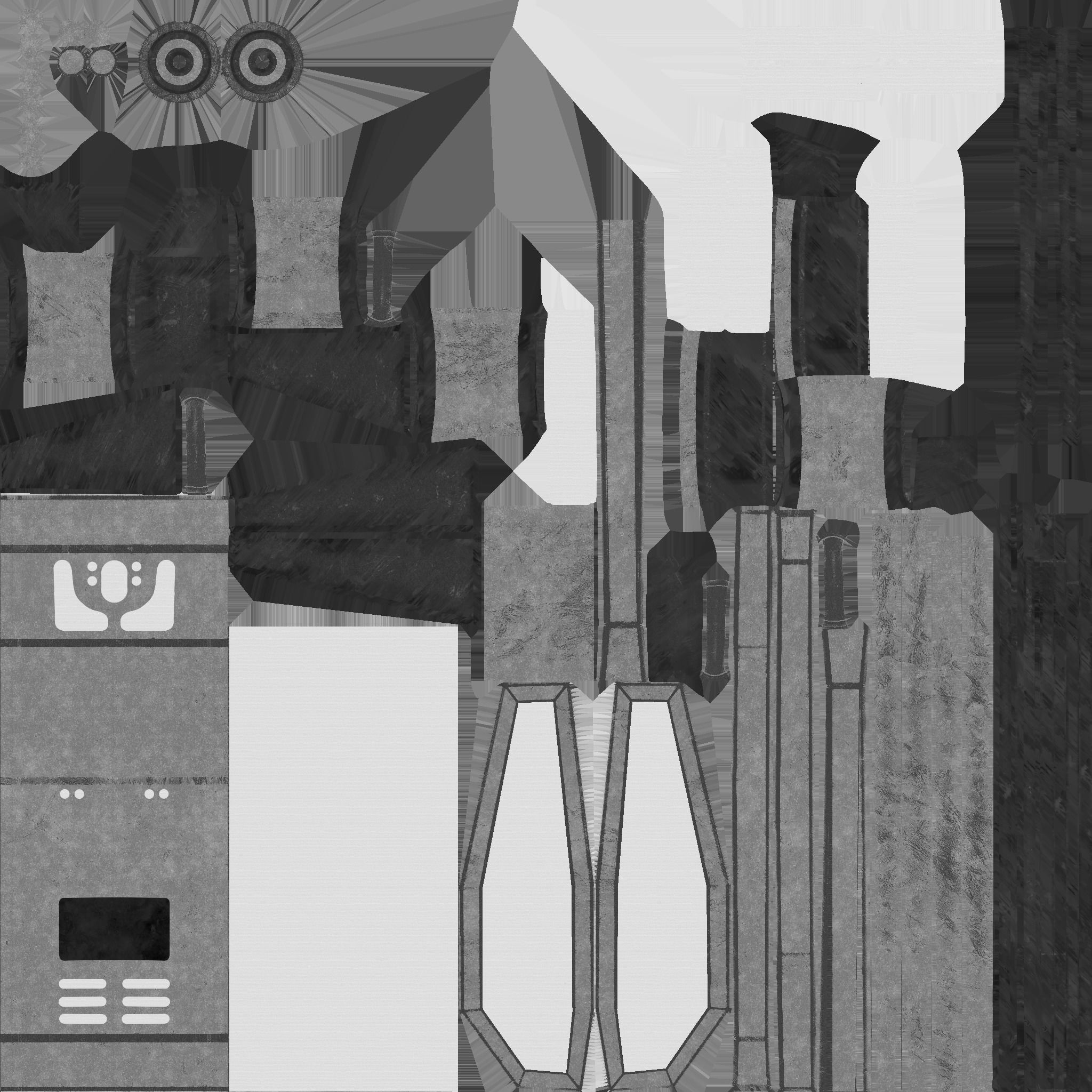 SciFi Backpack F08 Black Red - Fashion Character Design Low-poly 3D model_24