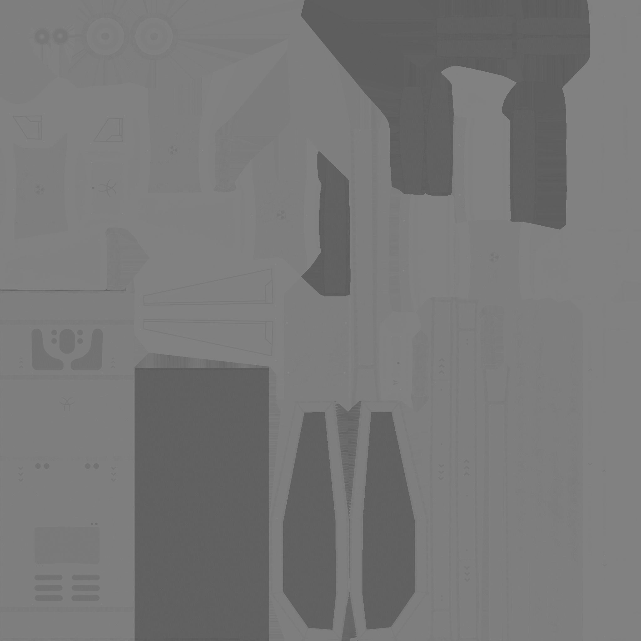 SciFi Backpack F08 Black Red - Fashion Character Design Low-poly 3D model_21