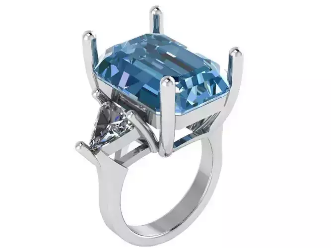 Emerald Cut 3-Stone Ring 0258