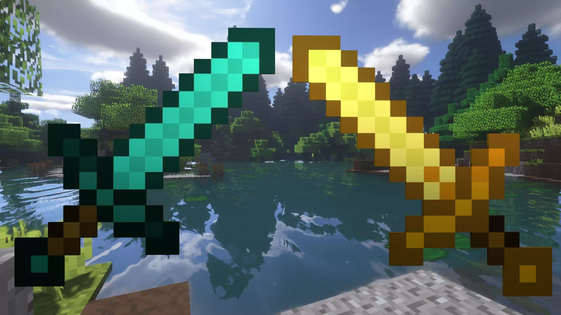 Minecraft Sword Low-poly 3D model