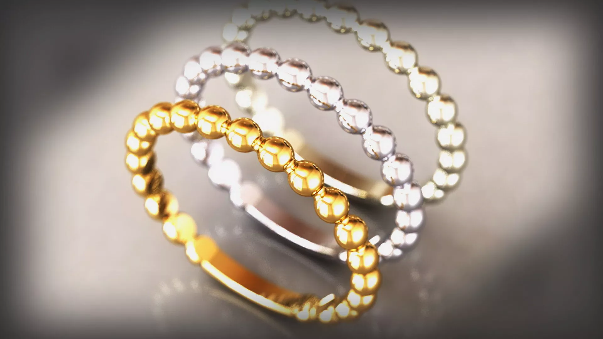Ball gold ring Free 3D print model