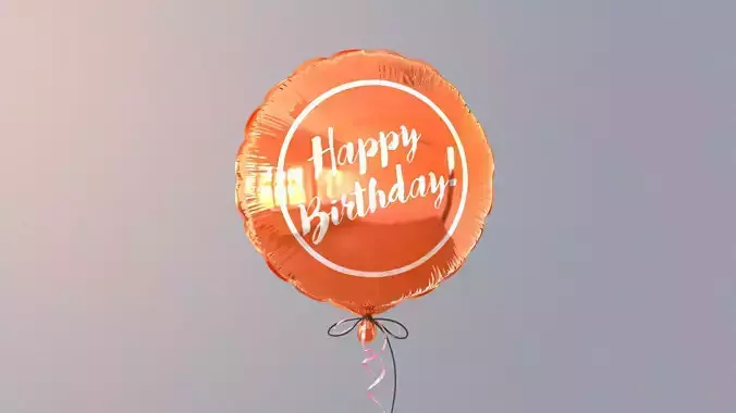 Birthday balloon Low-poly 3D model