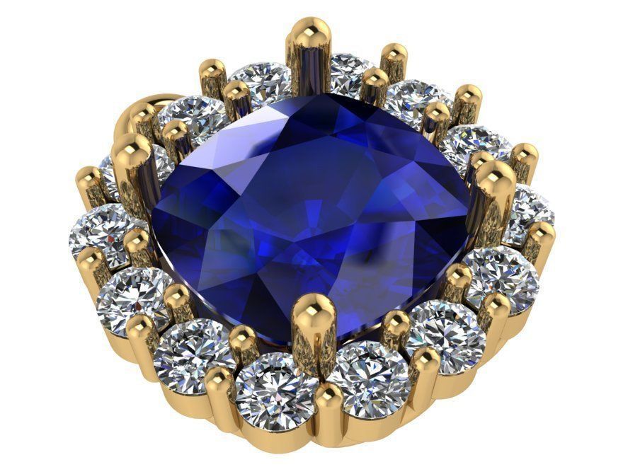 Cushion Cluster Pendant 0261 3D print model_1