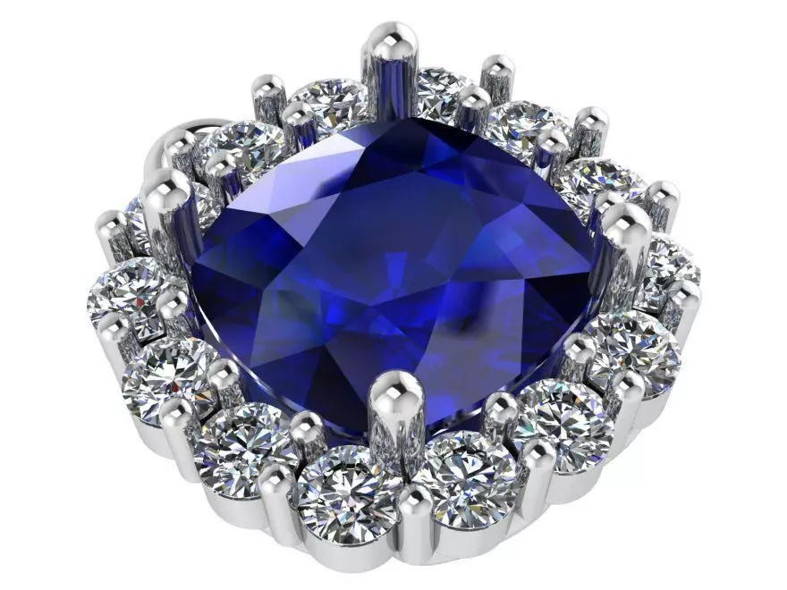 Cushion Cluster Pendant 0261 3D print model_0