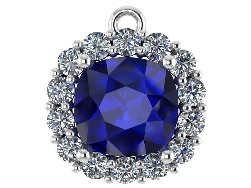 Cushion Cluster Pendant 0261 3D print model_2